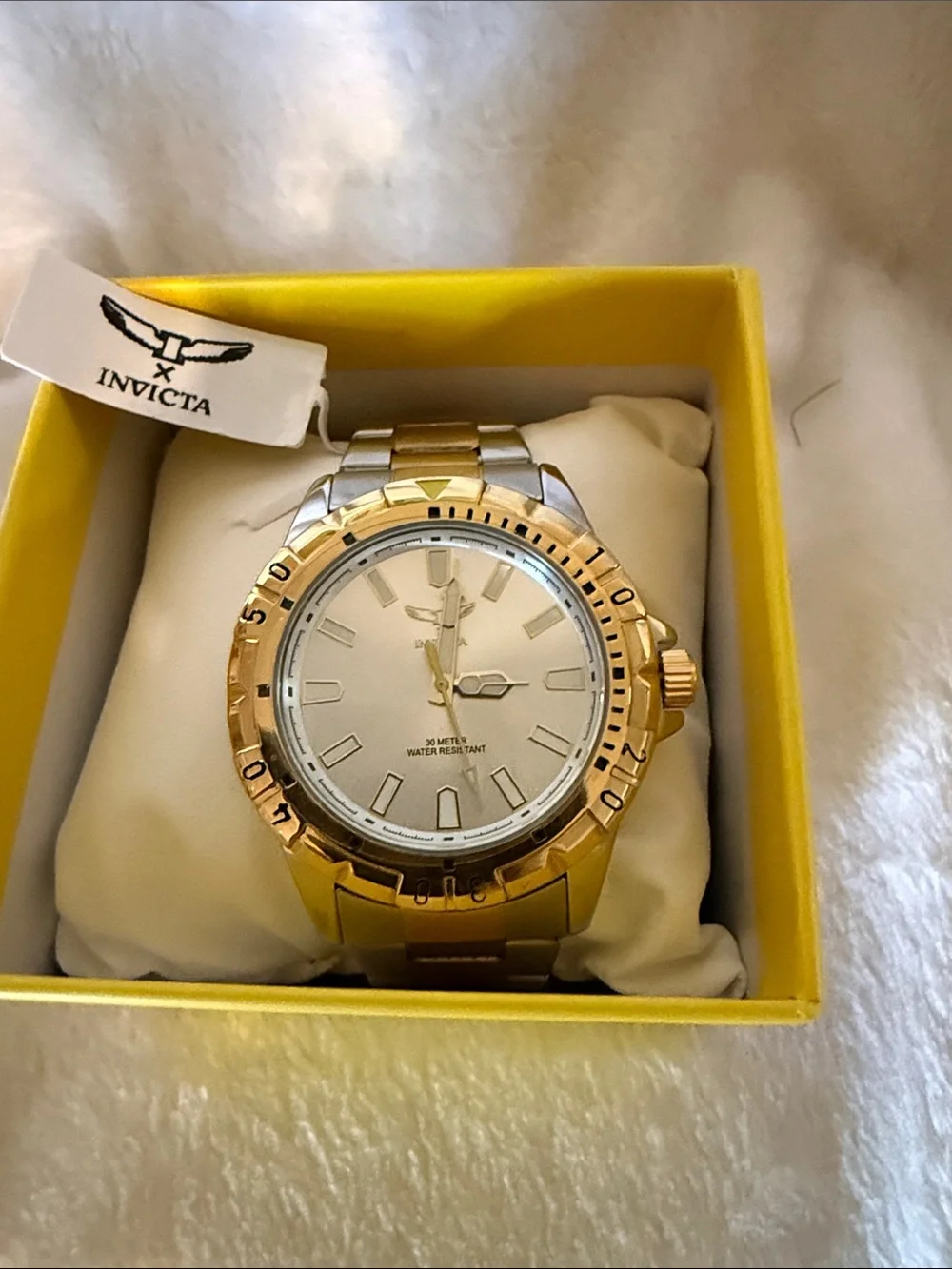 Invicta Two-Tone Gold and Silver Men's Bracelet Watch